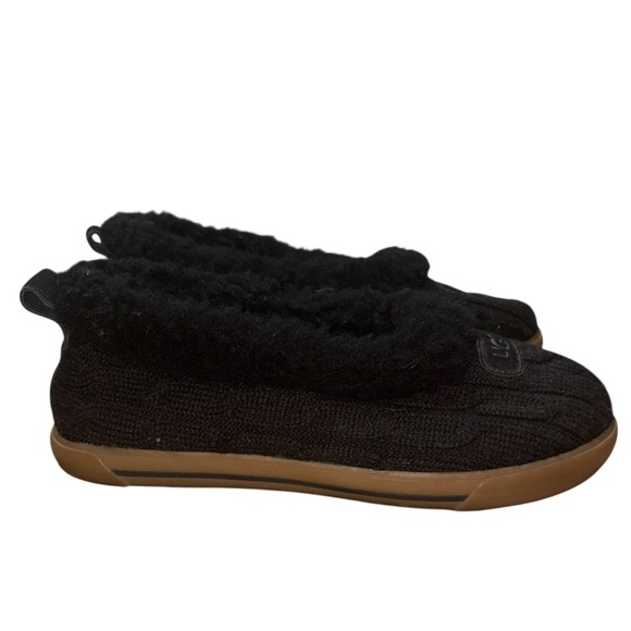UGG Rylan Knit Slip-On Slippers in Classic Black Size 8 -- SO COMFY!!! - Picture 1 of 8